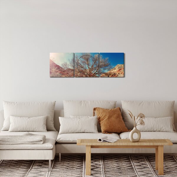 Slika stabla u pustinji (sa satom) (90x30 cm)