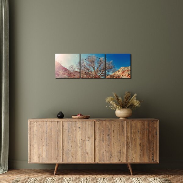 Slika stabla u pustinji (sa satom) (90x30 cm)