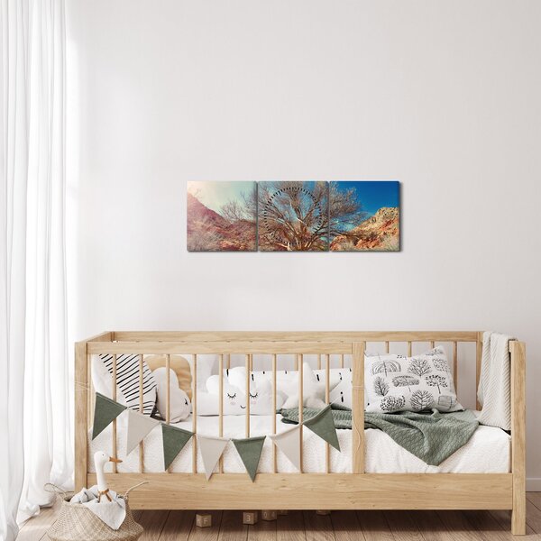 Slika stabla u pustinji (sa satom) (90x30 cm)