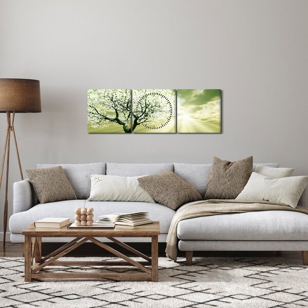 Slika stabla na livadi (sa satom) (90x30 cm)