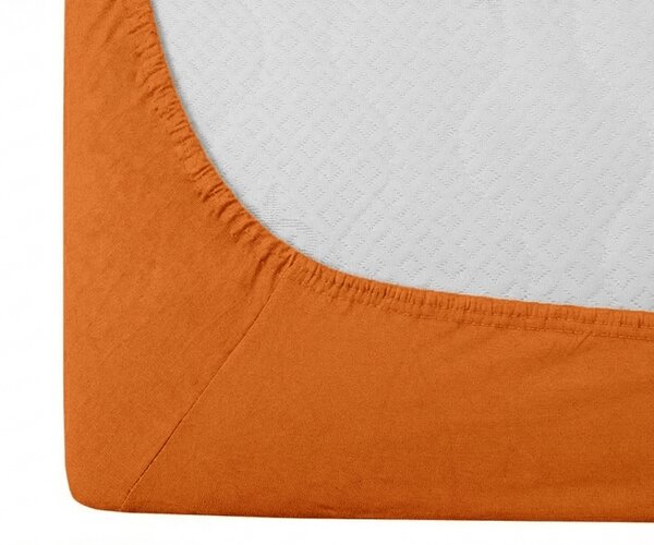 Jersey plahta s likrom narančasta 90 x 200 cm