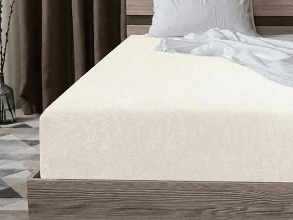 Frotirna plahta EXCLUSIVE svijetlo krem 90 x 200 cm