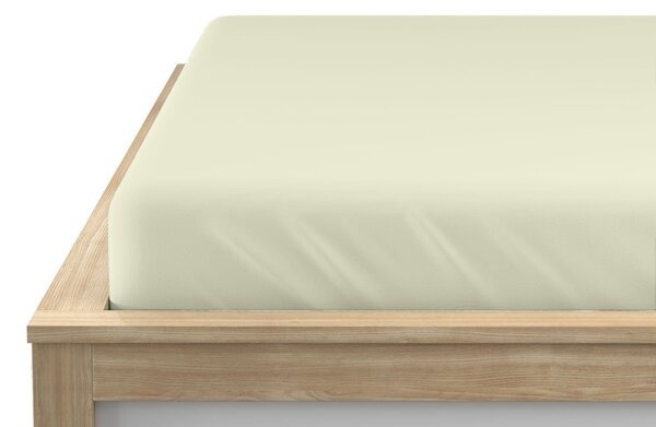 Jersey plahta svijetlo krem 90 x 200 cm