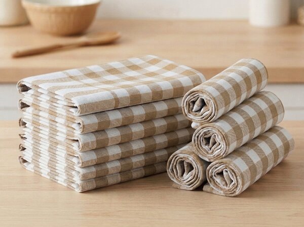 Kuhinjska krpa CORIVA 50x70 cm bež, set 10 kom