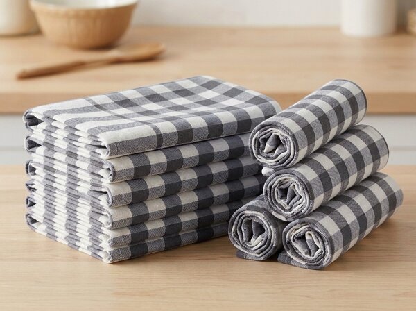 Kuhinjska krpa CORIVA 50x70 cm siva, set 10 kom