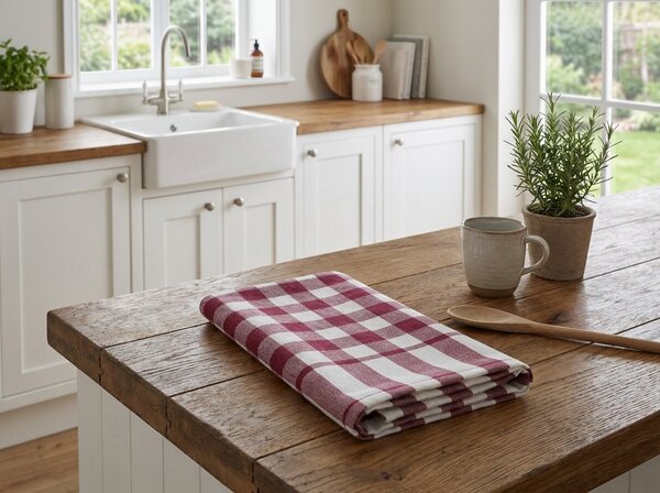 Kuhinjska krpa CORIVA 50x70 cm crvena, set 10 kom