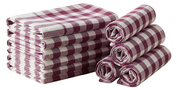 Kuhinjska krpa CORIVA 50x70 cm crvena, set 10 kom