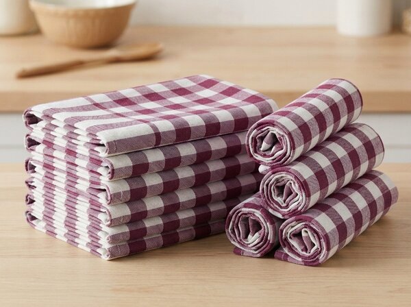 Kuhinjska krpa CORIVA 50x70 cm crvena, set 10 kom
