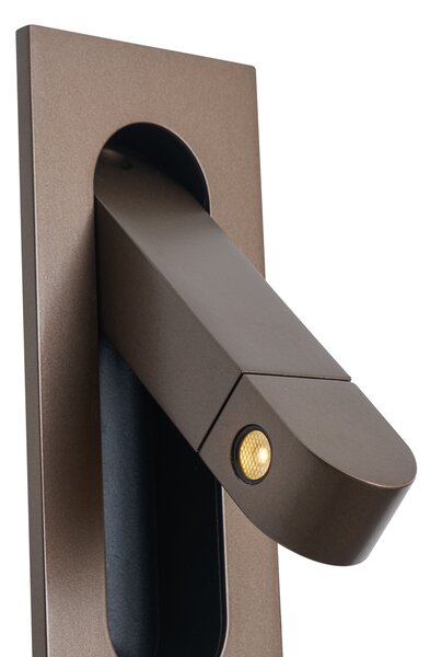 Set od 2 moderne zidne svjetiljke tamna bronca uklj. LED i USB-C priključak - Hilton