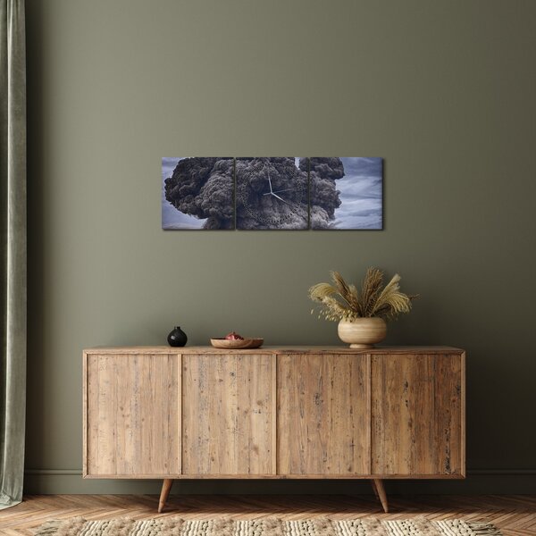 Slika - Erupcija vulkana (sa satom) (90x30 cm)