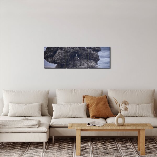 Slika - Erupcija vulkana (sa satom) (90x30 cm)