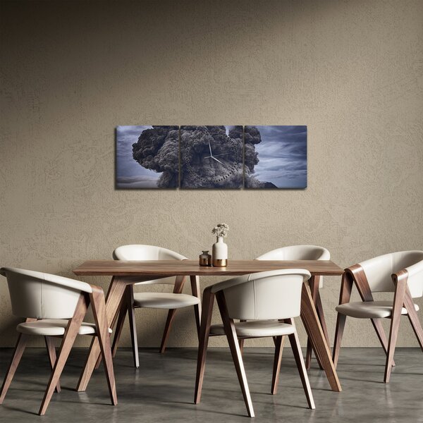 Slika - Erupcija vulkana (sa satom) (90x30 cm)
