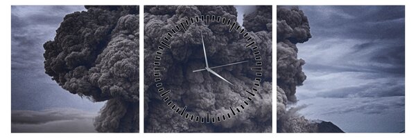 Slika - Erupcija vulkana (sa satom) (90x30 cm)