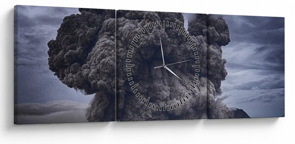 Slika - Erupcija vulkana (sa satom) (90x30 cm)