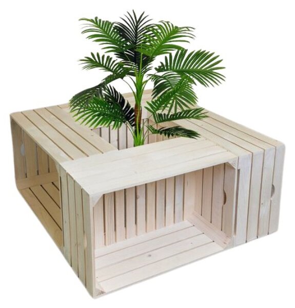ATMOWOOD Drveni sanduci stolić za kavu 84 x 39 x 84 cm