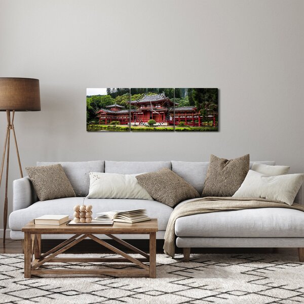 Slika - Budistički samostan (sa satom) (90x30 cm)