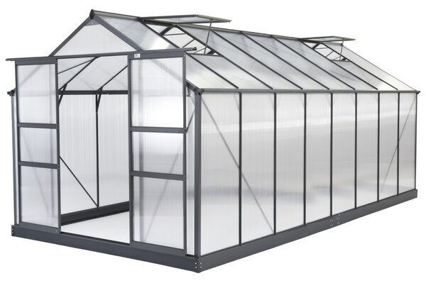 Aluminijski staklenik Azalea 2,5 x 4,9 m CoverTech antracit