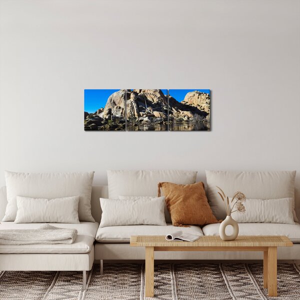Slika odsjaj stijena (sa satom) (90x30 cm)