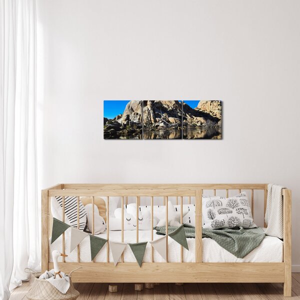 Slika odsjaj stijena (sa satom) (90x30 cm)