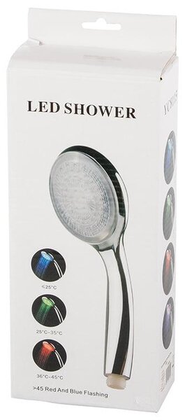 RGB LED dugina ručka za tuširanje Chrome 25cm