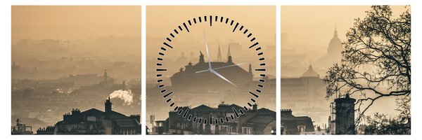 Slika - Grad pod maglom (sa satom) (90x30 cm)