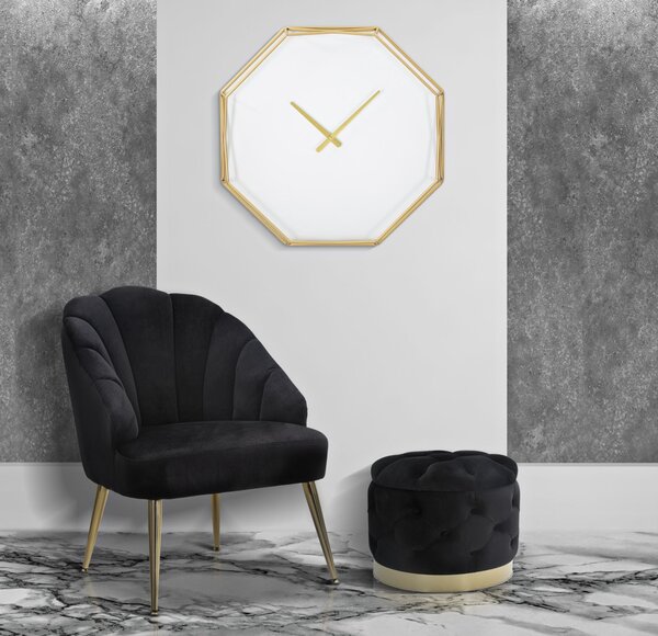 Zidni sat Goldy Octagonal