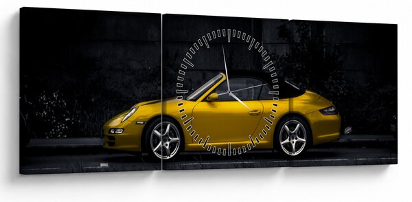 Slika - sportski automobil (sa satom) (90x30 cm)