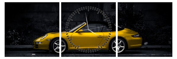 Slika - sportski automobil (sa satom) (90x30 cm)