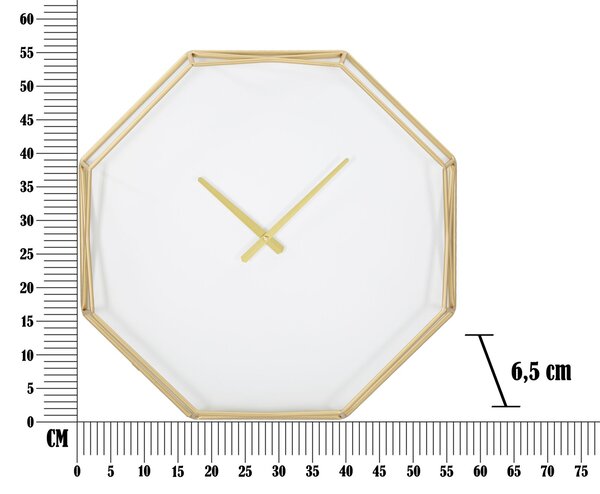 Zidni sat Goldy Octagonal