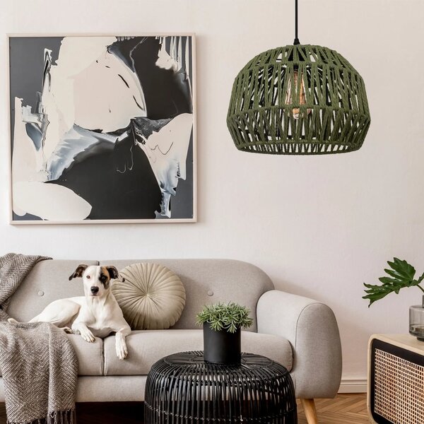 Viseća lampa od jutenog užeta Bež
