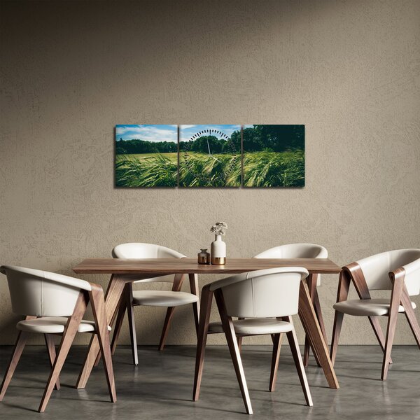 Slika livade i šume (sa satom) (90x30 cm)