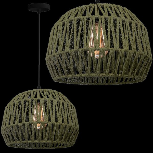 Viseća lampa od jutenog užeta Bež