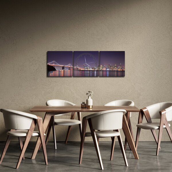 Slika pogleda na San Francisco, Kalifornija (sa satom) (90x30 cm)