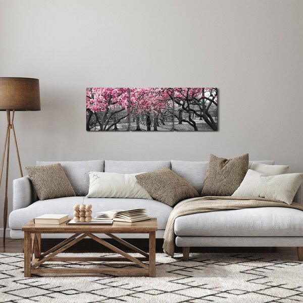 Slika drveća magnolije (sa satom) (90x30 cm)