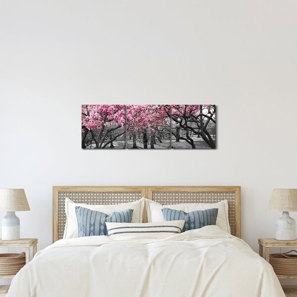 Slika drveća magnolije (sa satom) (90x30 cm)