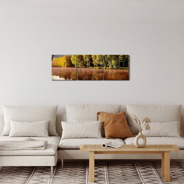 Slika - Iza rijeke (sa satom) (90x30 cm)