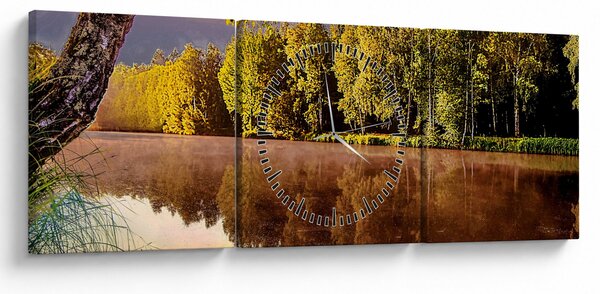 Slika - Iza rijeke (sa satom) (90x30 cm)