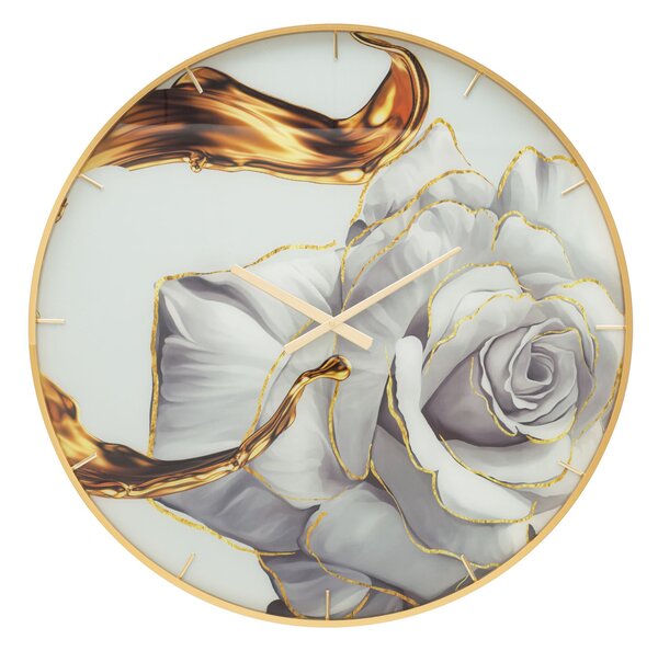 Zidni sat Glass Rose Large