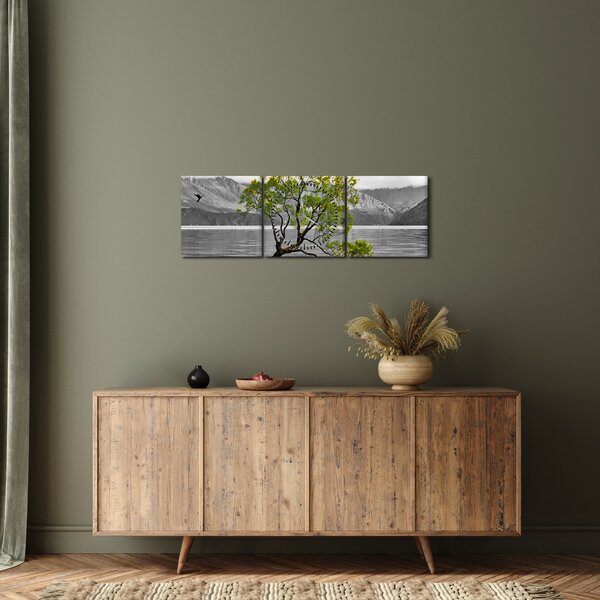 Slika stabla usred jezera (sa satom) (90x30 cm)