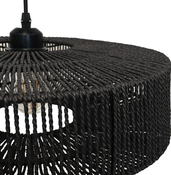 Viseća svjetiljka od jute i metala 60W Zeleno