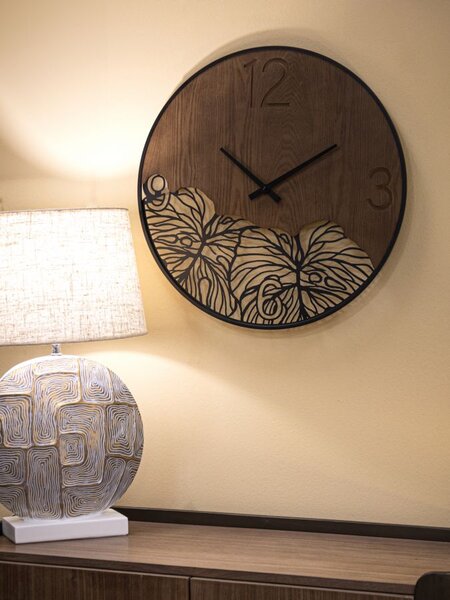Zidni sat Wood/Leaf