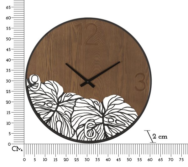 Zidni sat Wood/Leaf