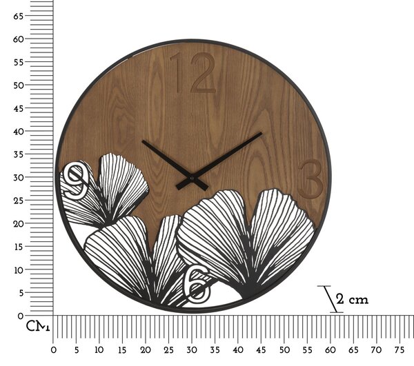 Zidni sat Super Wood/Leaf