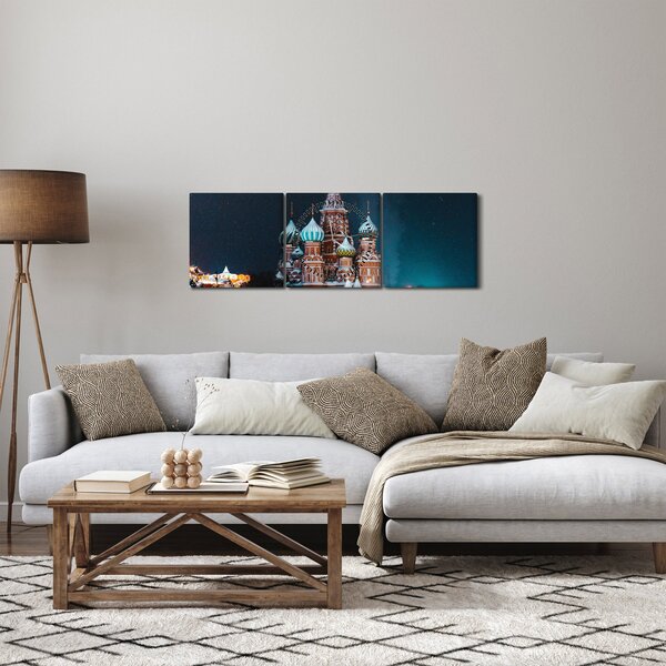Slika građevine u Rusiji (sa satom) (90x30 cm)