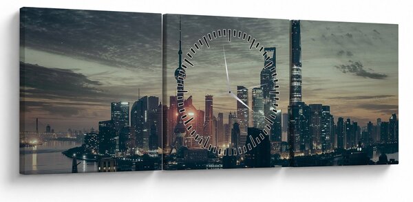 Slika grada u sumrak (sa satom) (90x30 cm)