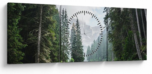 Slika šumskog jezera (sa satom) (90x30 cm)