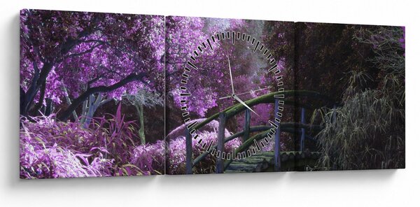Slika ljubičastog vrta (sa satom) (90x30 cm)
