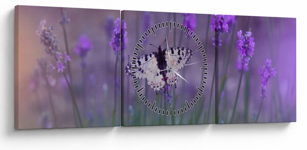 Slika - Leptir u lavandi (sa satom) (90x30 cm)