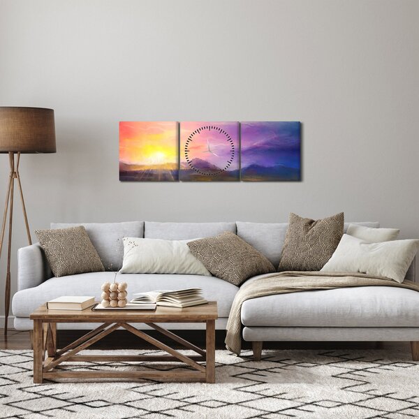 Slika - U zoru (sa satom) (90x30 cm)