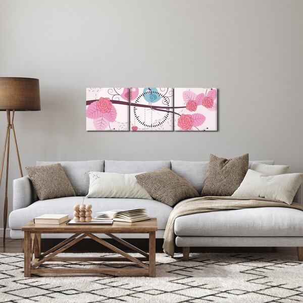 Slika - Ljubavno vrijeme (sa satom) (90x30 cm)